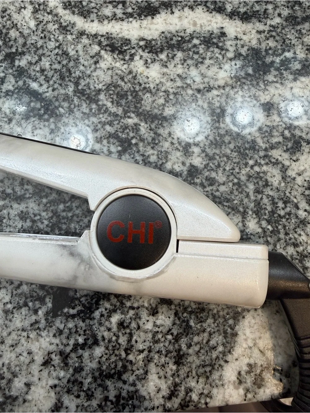CHI White Marble Hair Straightener - Gold Plates